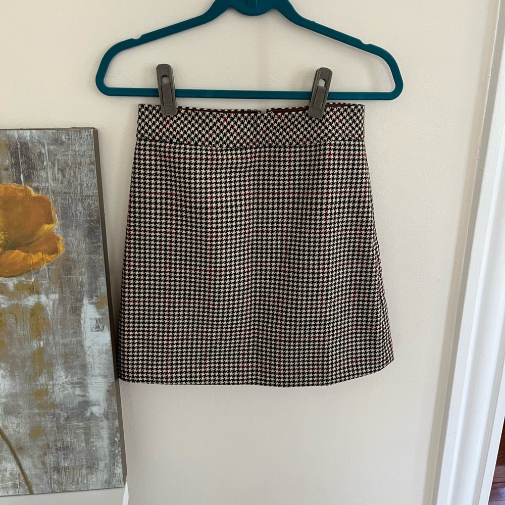 J Crew Houndstooth Skirt